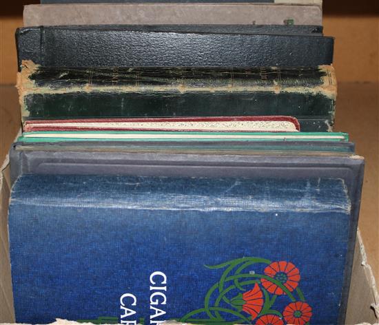 Box albums, cigarette cards, scrap albums